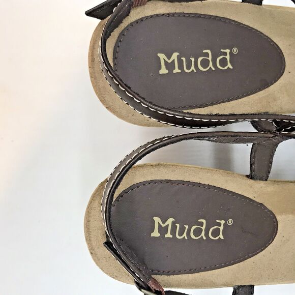 Mudd Kerwin Vtg. Y2K 90s Strappy Platform Wedge Sandal Women's 10M Brown Boho - Picture 11 of 11